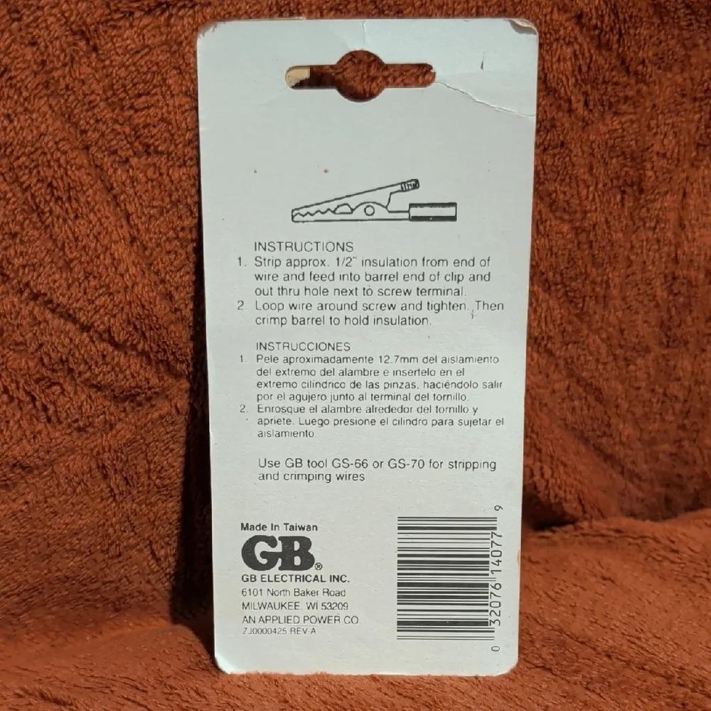 Gianni Bini Red and Black Barrel Insulated Alligator Clips